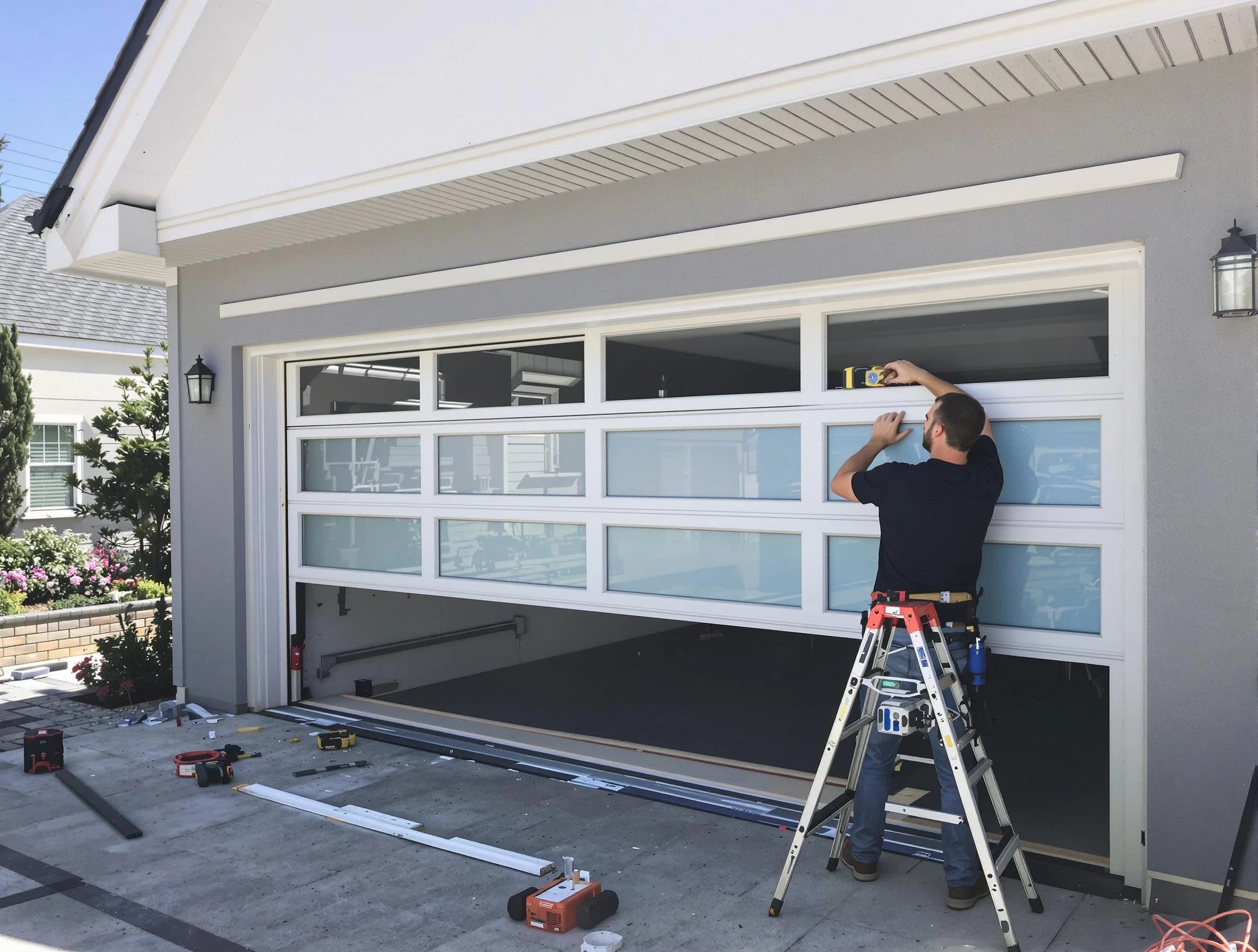 Mableton Garage Door Repair team performing garage door replacement in Mableton