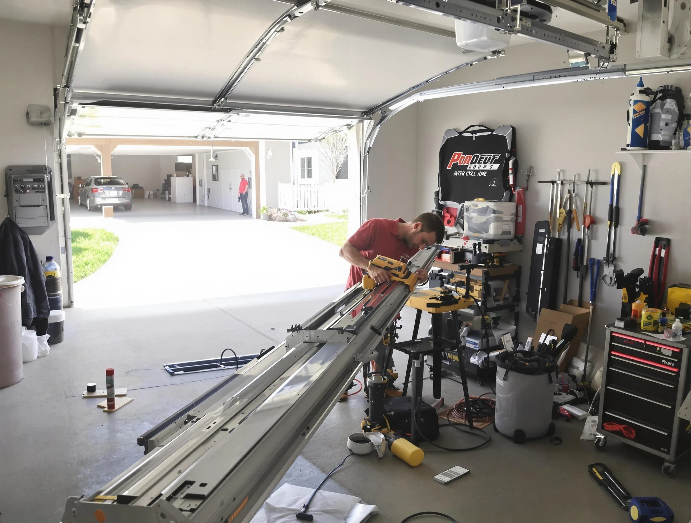 Mableton Garage Door Repair expert performing track repair in Mableton
